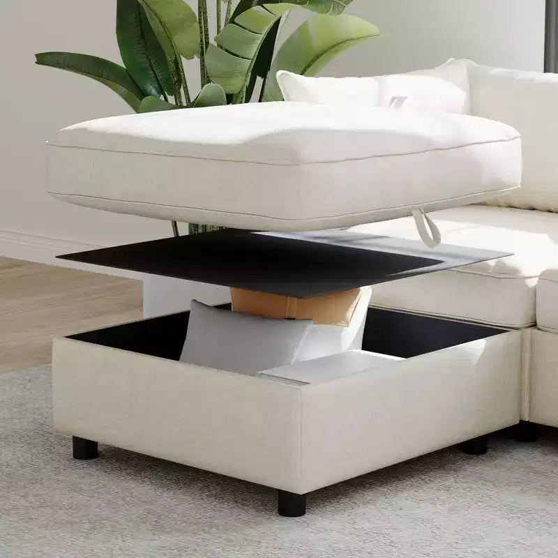 Christopher Knight Home Penny Vielseitiges 68-Zoll modulares Aufbewahrungs-Loveseat mit zwei Ottomanen