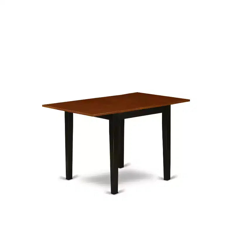 HomeStock Essgruppe Holztisch und Stühle Kirschbaum Schwarz Finish