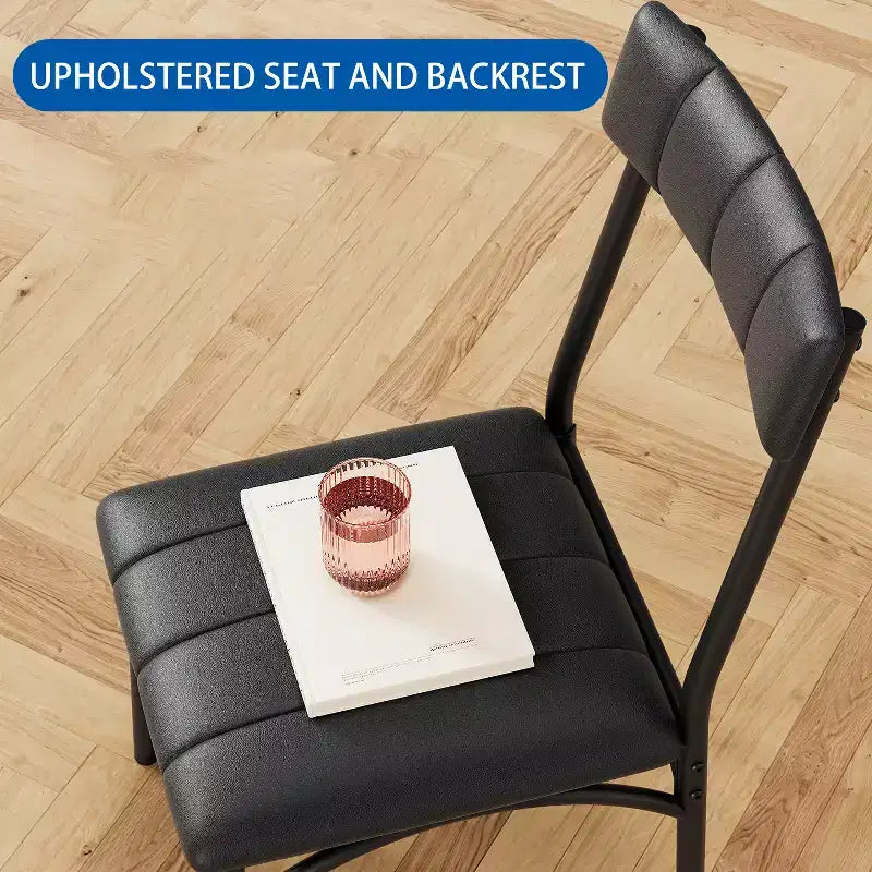 Esstisch-Set für 4 Personen, Küchentisch mit Stühlen, rechteckiger Holztisch mit gepolsterter Bank für kleine Räume, Esszimmer, Apartment
