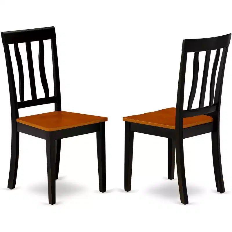 HomeStock Belmont 7-teiliges Esszimmerset, ovaler Tisch mit Säulenfuß, mit armlehnenlosen Stühlen, Schwarz