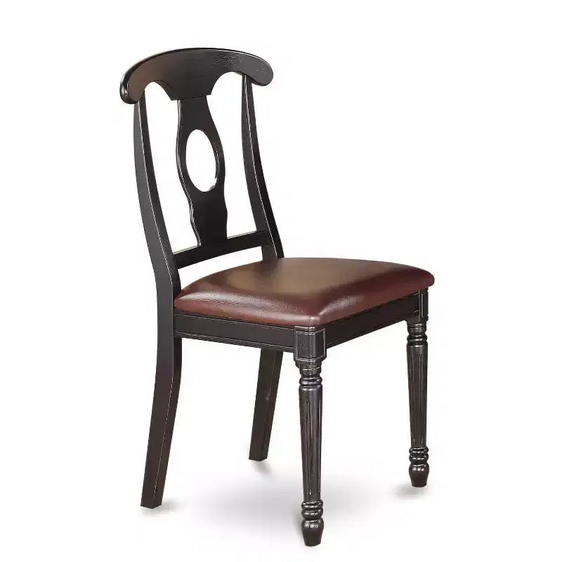 HomeStock Belmont Esszimmer-Set – kleiner Esstisch und Esszimmerstühle, mit Klappflügeln, Buttermilch und Kirschbaum
