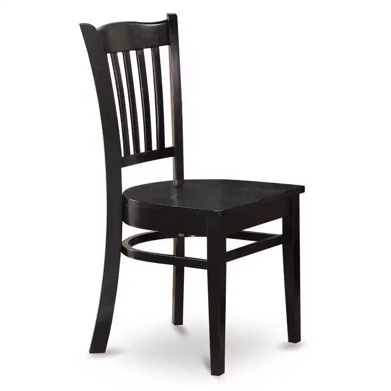 HomeStock Belmont 5-teiliges Küchen-Tisch- und Stuhl-Set, inklusive rundem Esstisch, Säulenfuß, 4 Stühlen mit Massivholzsitz, 42x42 Zoll, Leinenweiß