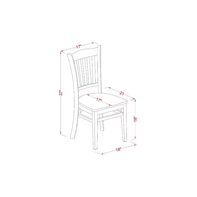 HomeStock Belmont 5-teiliges Küchen-Tisch- und Stuhl-Set, inklusive rundem Esstisch, Säulenfuß, 4 Stühlen mit Massivholzsitz, 42x42 Zoll, Leinenweiß