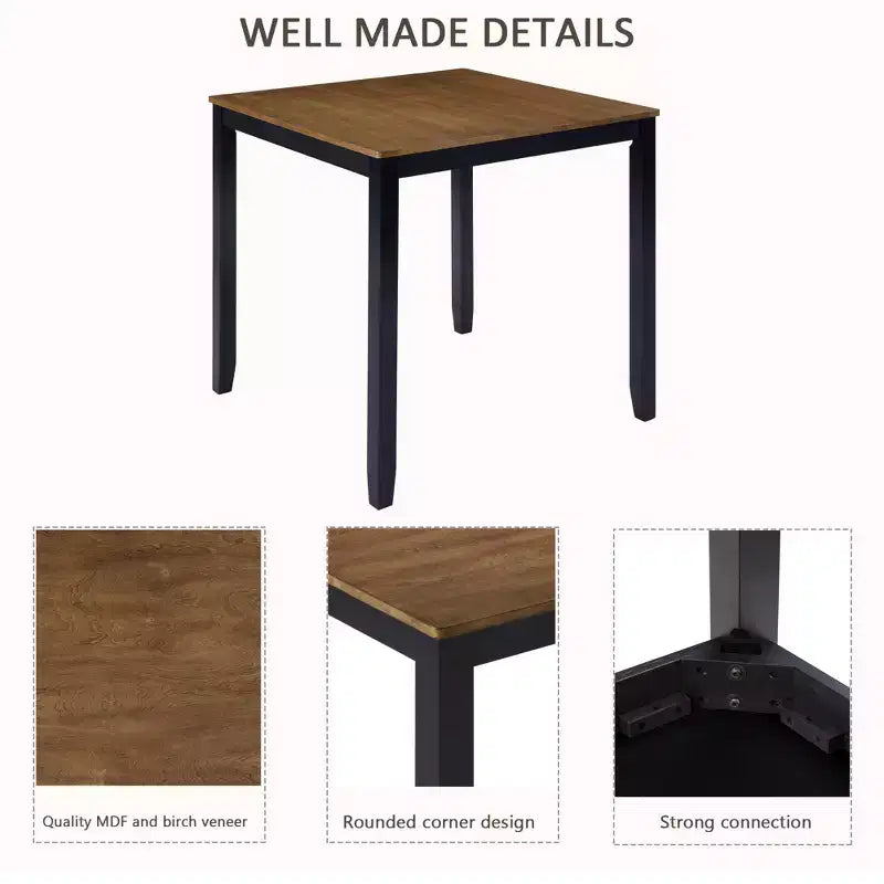 GDFStudio Callan 5-teiliges Essgruppen-Set im Landhausstil, Thekenhöhe, mit Polsterstühlen