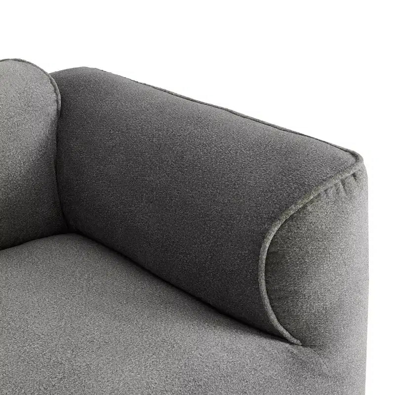 Clihome Luxus-Wohnzimmer-Sofa-Set mit 4 Sitzplätzen aus Samt, inklusive beweglichem Hocker, Plüschsofa