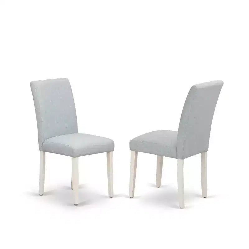 HomeStock 5-teiliges Esszimmer-Set: Rechteckiger Tisch mit Massivholzplatte in Eichenoptik und 4 Polsterstühlen