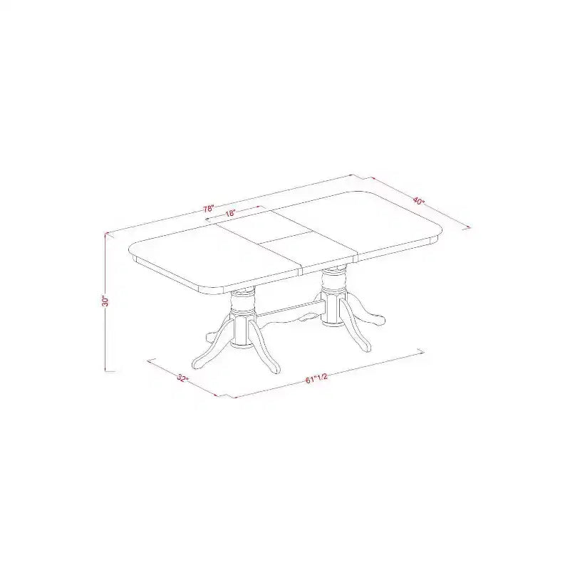 7-teiliges Esszimmer-Set – Holztisch & Leinenstühle – 102 x 198 cm rechteckig