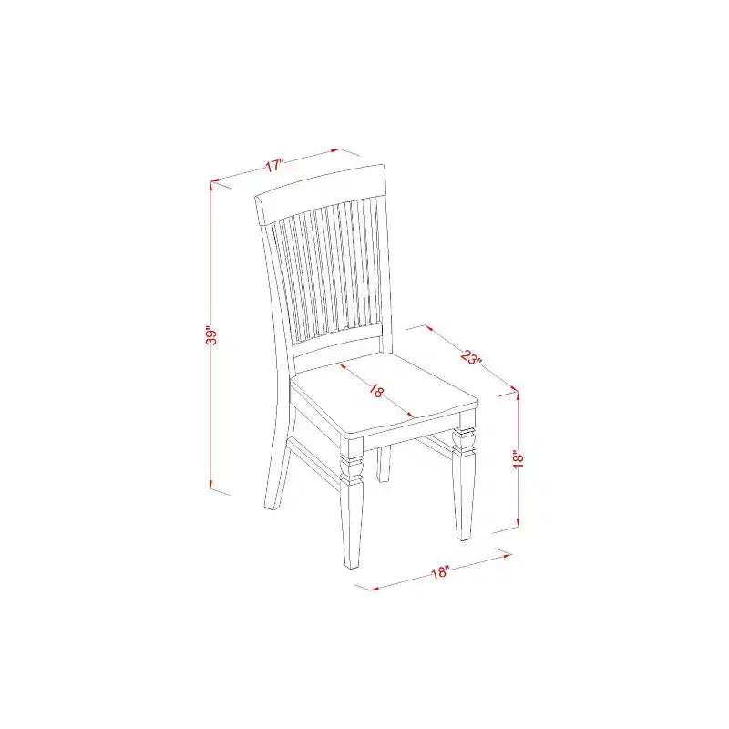 Vintage 5-teiliges Esszimmer-Set - Kirschbaumfarbener Küchentisch & 4 Stühle - viktorianischer Stil