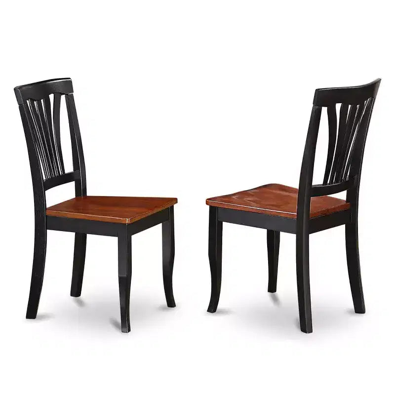 HomeStock 9-teiliges quadratisches Esszimmertisch-Set in Schwarz und Kirschbaum-Optik mit Massivholzplatte und 8 Stühlen