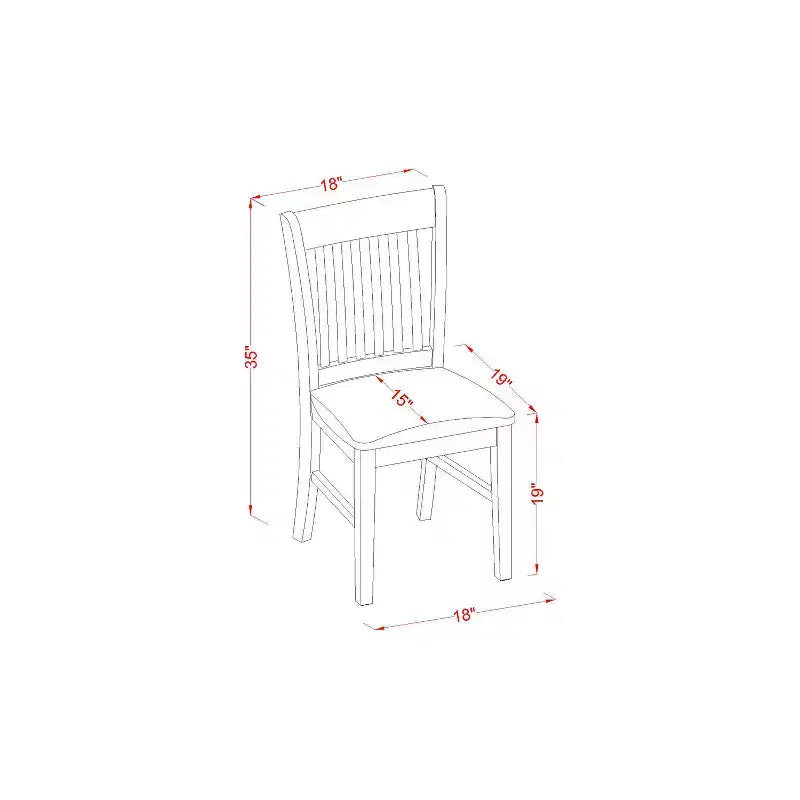 Rundes Küchen-Essgruppenset mit Klappflügeln & Stühlen - Esstisch für kleine Räume - Elegantes Holz-Finish - 42 Zoll Tisch