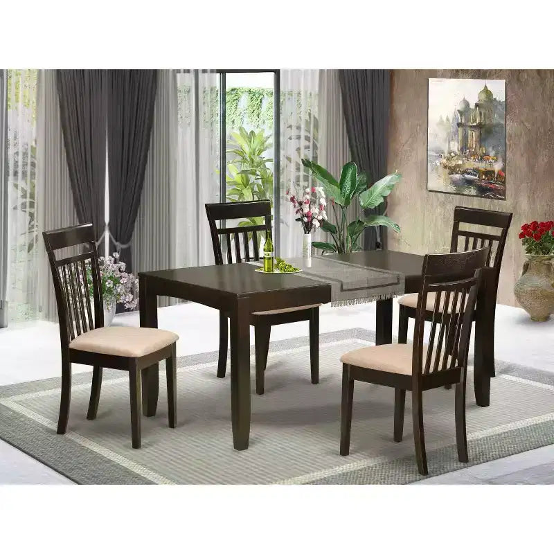 Esszimmerset mit Tisch und Stühlen – Küchen- und Esszimmergarnitur – Tisch- und Stuhlset aus Massivholz