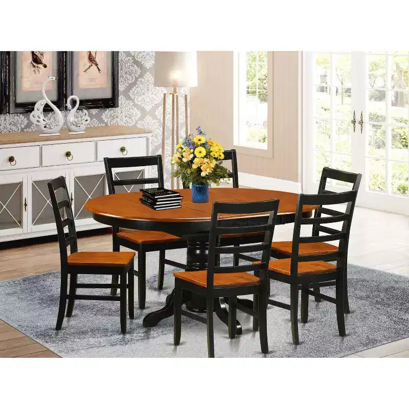 Boho Esszimmer-Set – Küchentisch mit Stühlen – Moderner Landhausstil