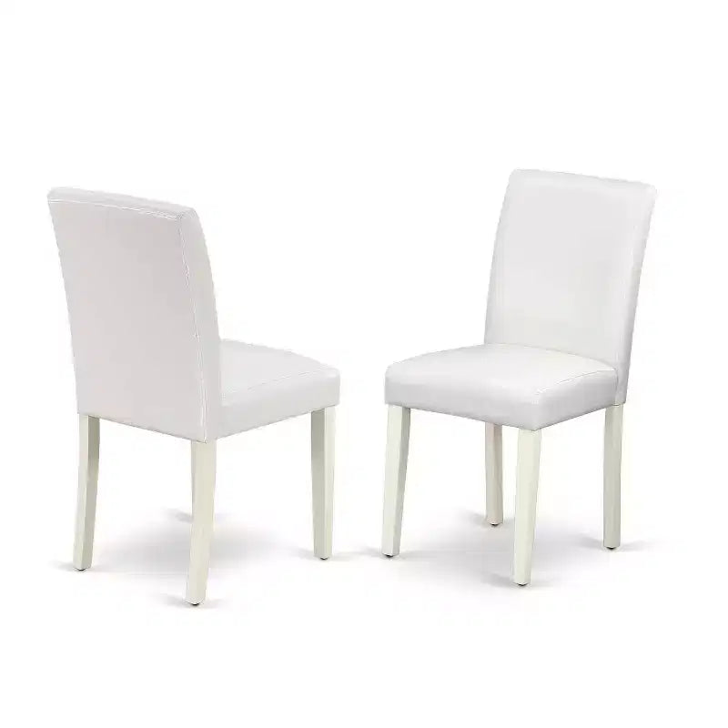 HomeStock 5-tlg. Essgruppe mit Tischplatte aus Massivholz in antikem Jacobean-Finish und 4 Parson-Stühlen