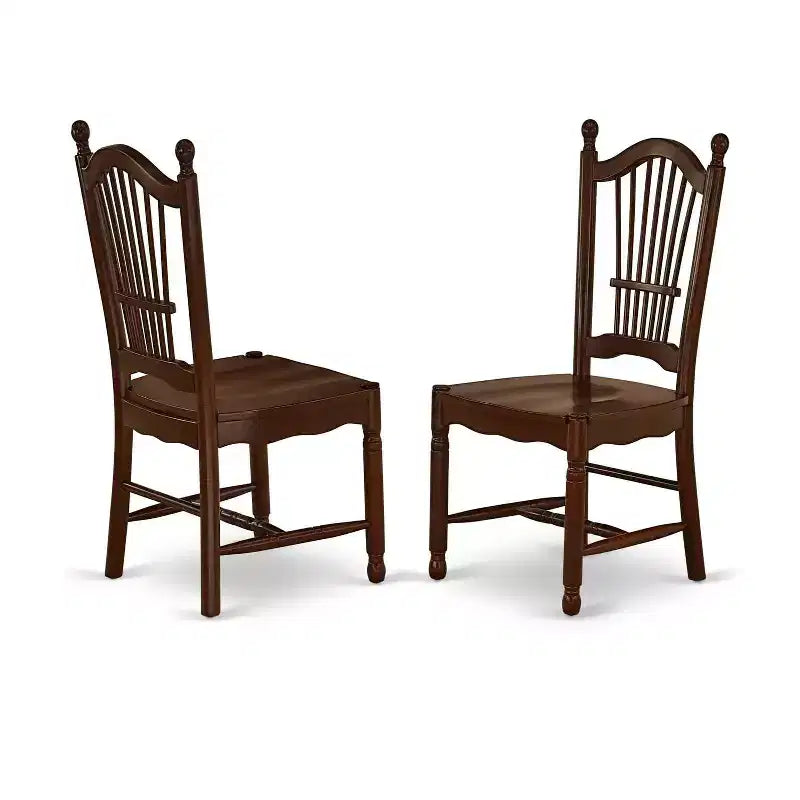 Rechteckiges Esszimmerset, 3-tlg., 122–152 cm Tisch mit Einlegeplatte & 2 Holzstühlen – HomeStock