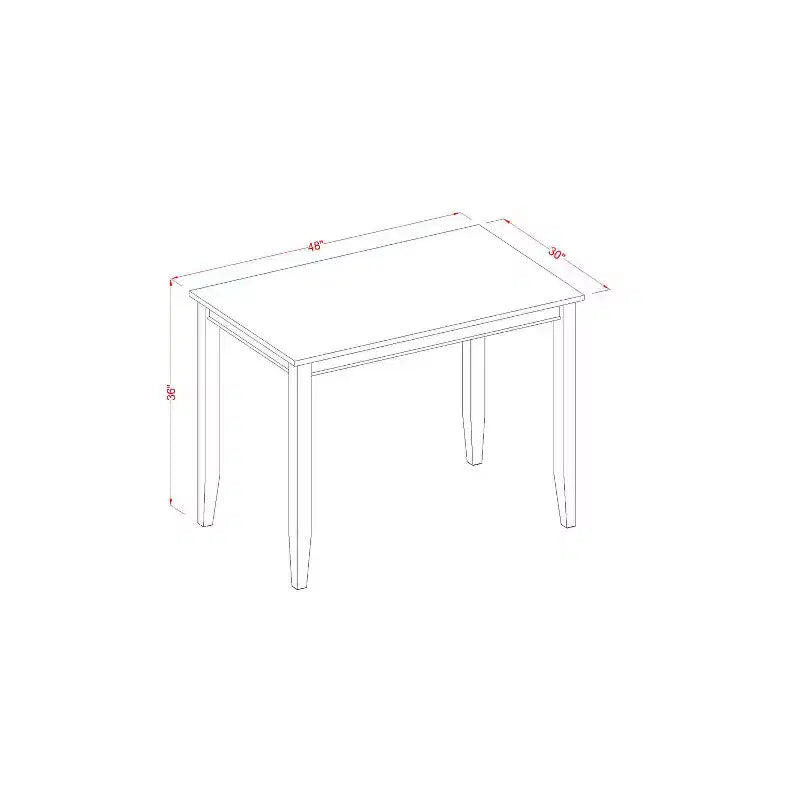 Stehtisch-Set mit Stühlen - Moderner Essplatz - Mahagoni-Finish - 5-teiliges Set