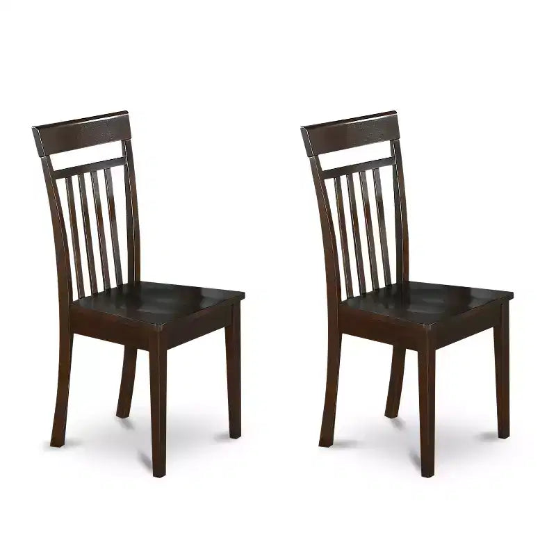 7-teiliges Esszimmerset – Tisch mit Schmetterlingsauszug & 6 Holzstühle – Küchen-Essgruppenset – Cappuccino-Finish
