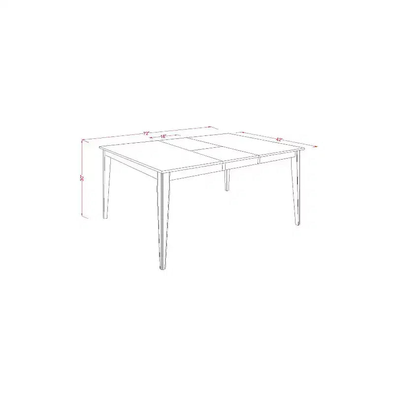 7-teiliges Esszimmerset – Tisch mit Schmetterlingsauszug & 6 Holzstühle – Küchen-Essgruppenset – Cappuccino-Finish