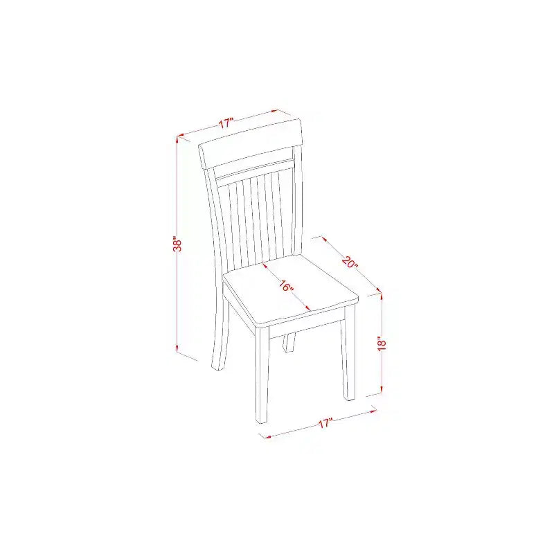 7-teiliges Esszimmerset – Tisch mit Schmetterlingsauszug & 6 Holzstühle – Küchen-Essgruppenset – Cappuccino-Finish