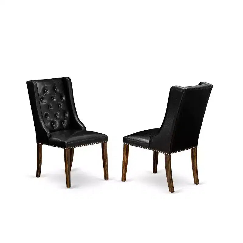 HomeStock 7-teiliges Esszimmer-Set aus Massivholz, mehrfarbig, gepolstert mit Knopfheftung – für 4 Personen