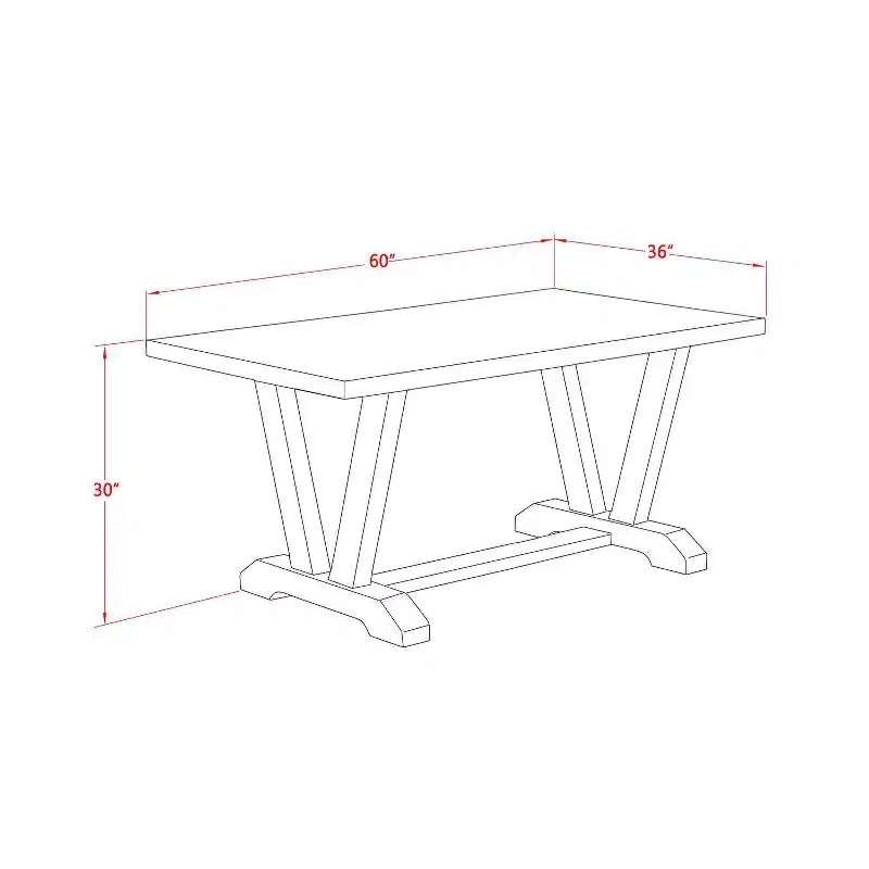 HomeStock 5-teiliges Esszimmer-Set, rechteckiger Tisch mit gebürsteter Oberfläche in Leinenweiß und Massivholzplatte, inklusive 4 Stühlen