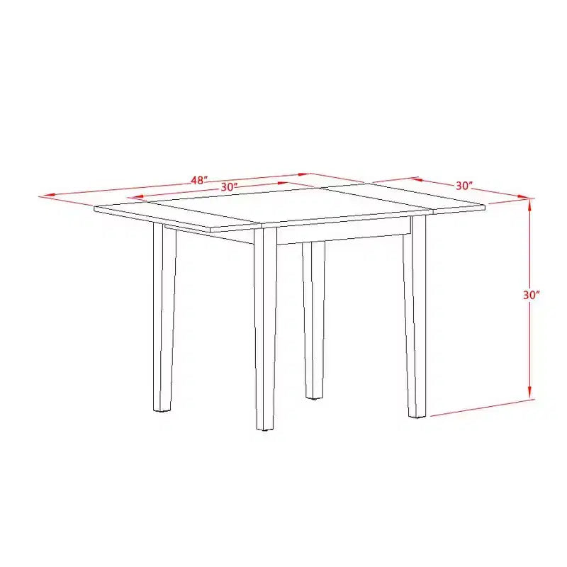 3-teiliges Esszimmertisch-Set mit quadratischem Tisch und Stühlen mit Leitersprossenlehne, Tischplatte aus Massivholz, in Schwarz und Kirschbaum-Optik