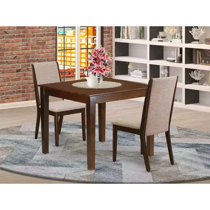 Mid-Century Esszimmertisch-Set – 3-teiliges Küchentisch- & Stuhl-Set – Modernes Parsons-Design