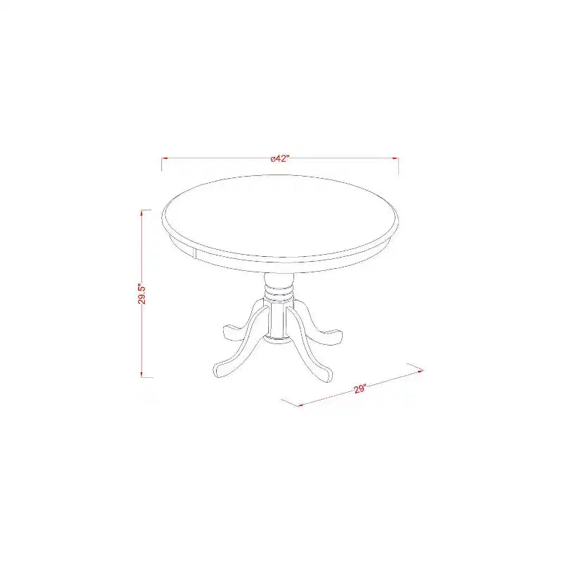 HomeStock 5-teiliges Esszimmerset, Tisch mit Massivholzplatte in Schwarz und Kirschbaum-Optik, inkl. 4 Stühlen