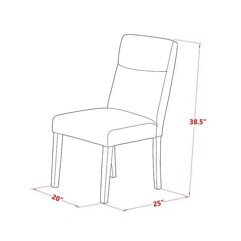 HomeStock 5-teiliges Esszimmer-Set mit Tischplatte aus massivem Holz in Leinenweiß und Klappe – für 4 Personen