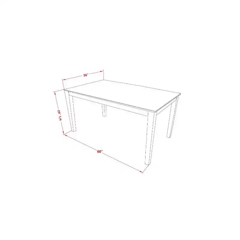 Mittelalterliches Esszimmer-Set 7-teilig – 152 cm rechteckiger Tisch & 6 Stühle – Klassische Holzmöbel für Ihr Zuhause
