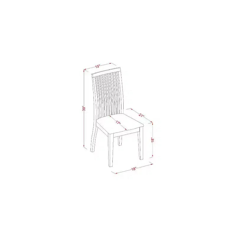 5-teiliges Esszimmer-Set, weißes Leinen-Finish, Tischplatte aus Massivholz, für 4 Personen