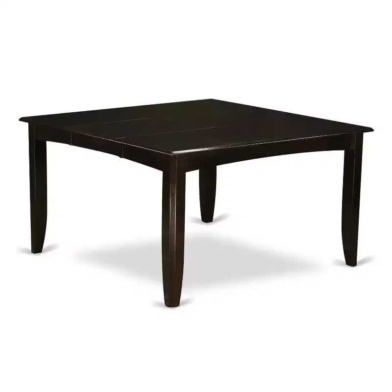 HomeStock 7-teiliger quadratischer Esstisch mit Cappuccino-Finish und Massivholzplatte mit 6 Stühlen