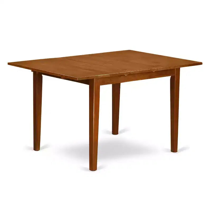 3-teiliges Esszimmer-Set, massive Holzplatte in sattelbraunem Finish – bietet Platz für 4 Personen