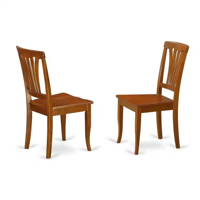 3-teiliges Esszimmer-Set, massive Holzplatte in sattelbraunem Finish – bietet Platz für 4 Personen