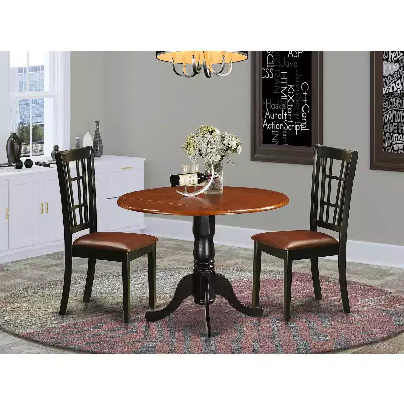 Esszimmer-Set im Südwest-Stil – Tisch & 2 Stühle – Rustikales Holzküchenset