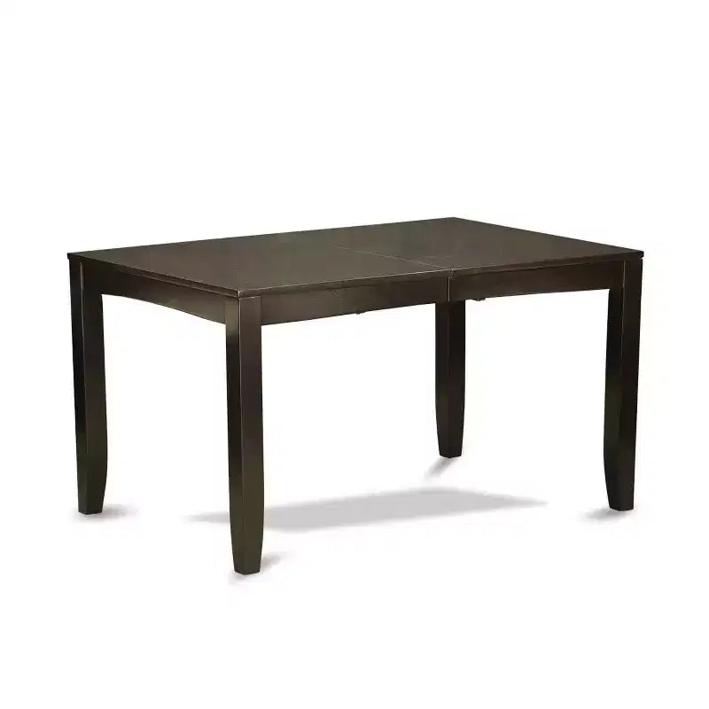 Vintage Essgruppe - 7-teiliges Tisch- und Stuhl-Set - Rechteckiger Tisch mit Schmetterlingsauszug - Cappuccino-Finish