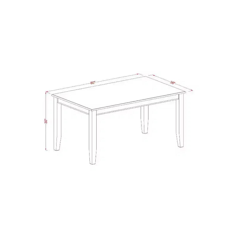 Südwestliches Essgruppen-Set – 5-teiliges Tisch- & Stuhlset – Schwarzes Finish – Küchen-Essgruppe