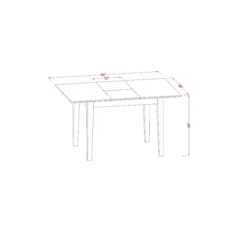 HomeStock 3-teiliges Esszimmertisch-Set mit rechteckiger Massivholzplatte in Mahagoni-Optik