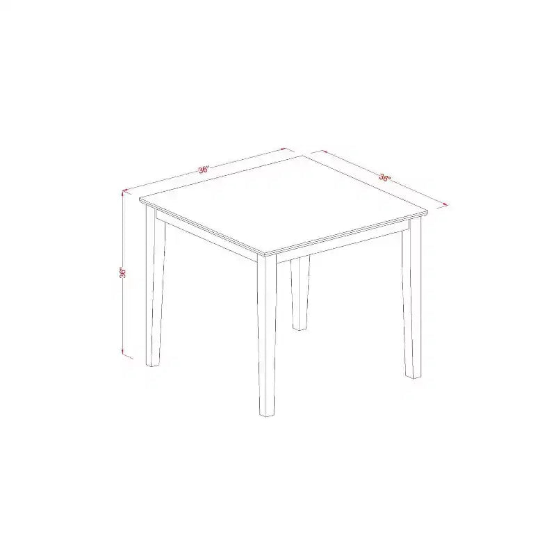 Essgruppe in Thekenhöhe – 3-teiliges Pub-Tisch- & Stuhl-Set – Küchenset – 91x91 cm – Ausführung in Schwarzkirsche