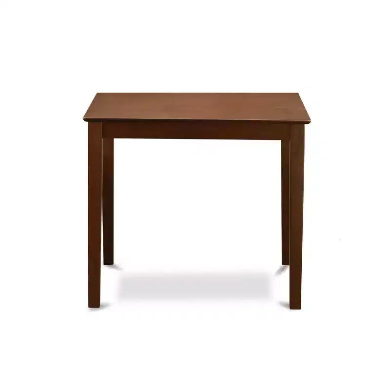Essgruppe in Thekenhöhe – 3-teiliges Set aus Tisch und Stühlen – Stehtisch mit Leinenpolsterung – 91 x 91 cm Mahagoni