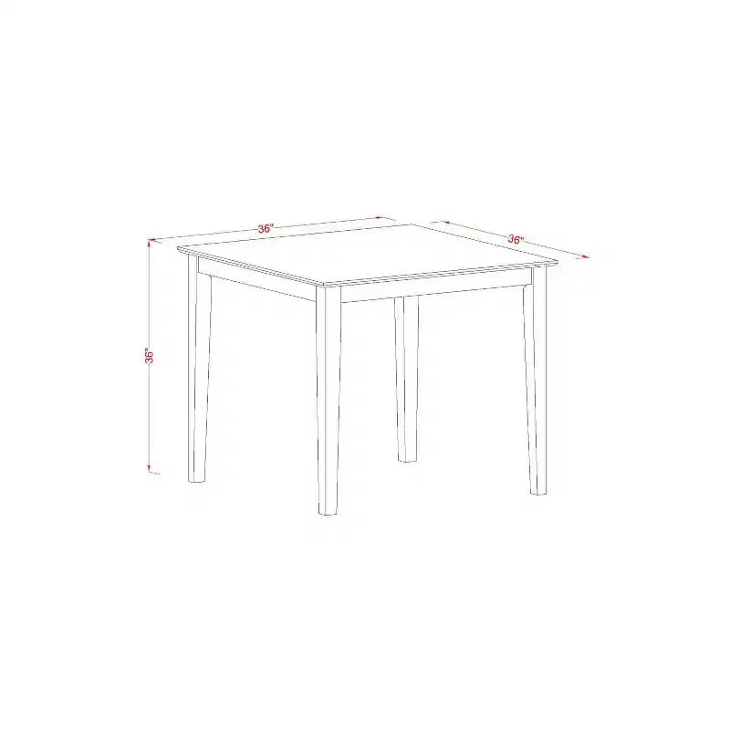 Essgruppe in Thekenhöhe – 3-teiliges Set aus Tisch und Stühlen – Stehtisch mit Leinenpolsterung – 91 x 91 cm Mahagoni