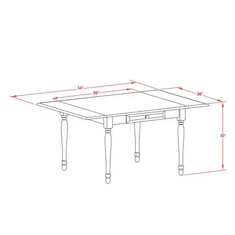 HomeStock 3-tlg. Essgruppe mit Klapptisch, Tischplatte aus massivem Holz in Eiche natur braun