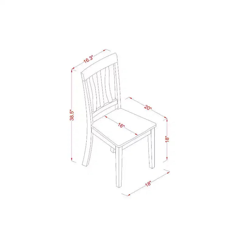 5-teiliges Essgruppen-Set – Retro-Küchentisch & Stühle – Runder Esstisch für 4 Personen – Cappuccino-Finish