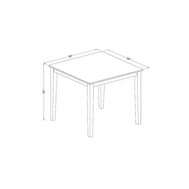 Mittelalterliches Esszimmer-Set, 3-tlg. quadratischer Tisch & Stühle – 36-Zoll-Holztisch-Set für klassische Wohneinrichtung