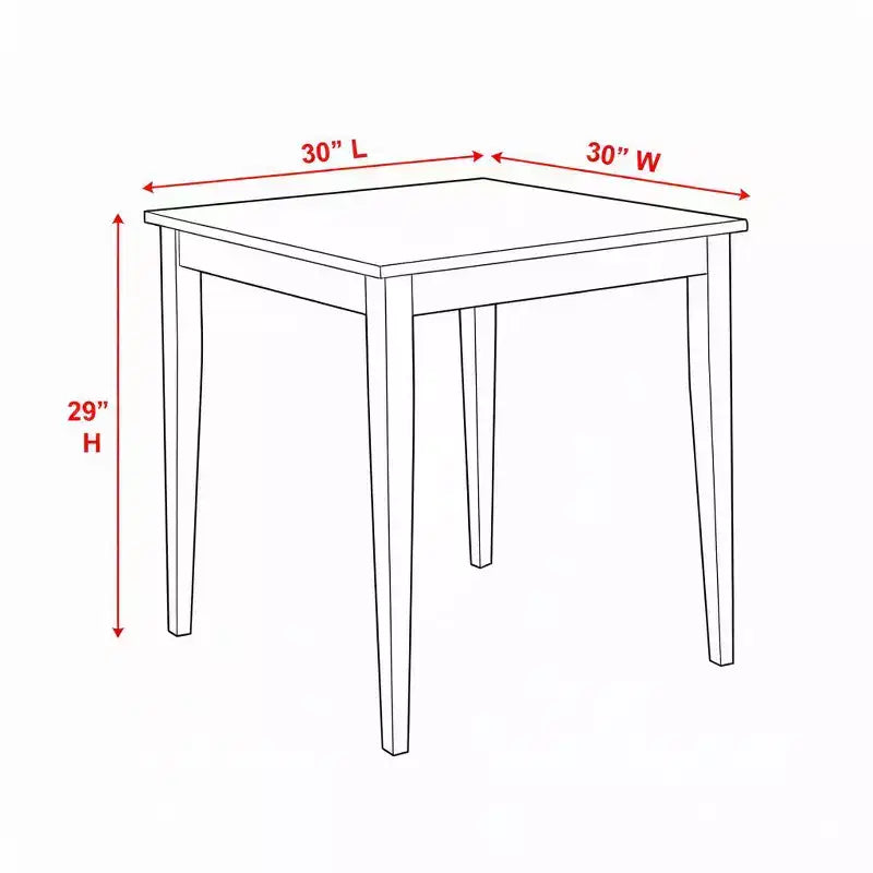 Kings Brand Furniture 3-teiliges Esszimmer-Set aus Massivholz, Cappuccino