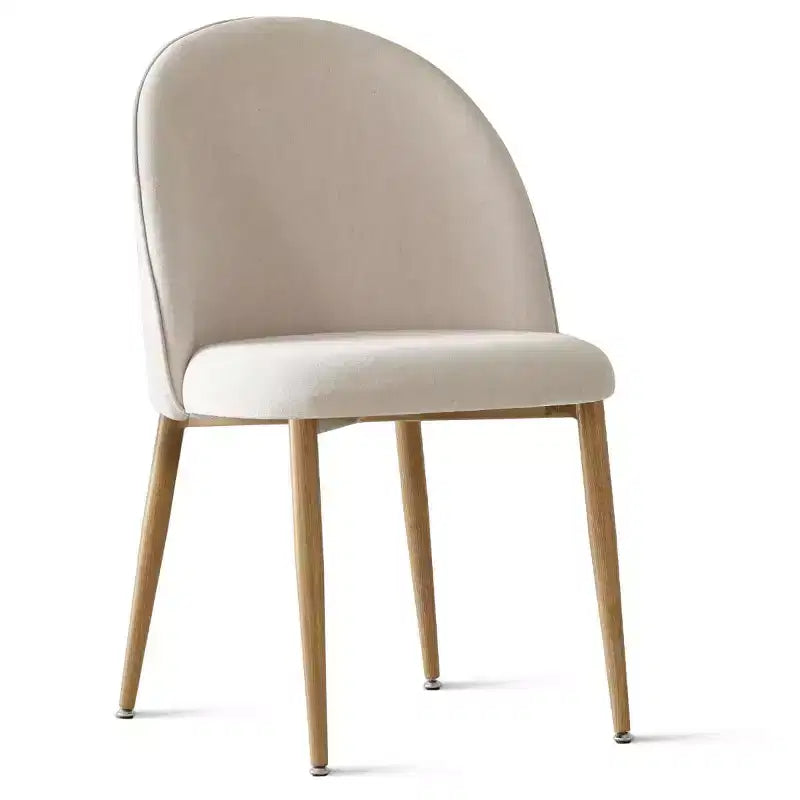 7-teiliges ovales Esszimmerset, 6 gepolsterte Stühle mit geschwungener Rückenlehne und 79-Zoll-Tisch in Holzoptik für die moderne Küche oder das Esszimmer – Panipeachy