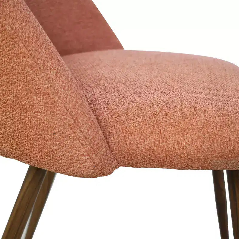 5-teiliges Esszimmerset für 4 Personen, runder Esstisch in Walnuss mit Metall-Sockelgestell + 4 gepolsterte armlehnlose Stühle für Esszimmer, Küche – Panipeachy