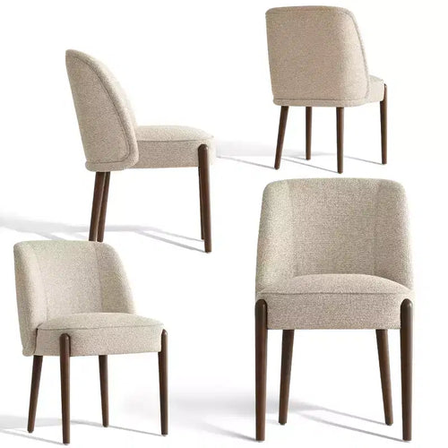 Modernes 5-teiliges Esszimmer-Set für 4 Personen, runder Tisch in Anthrazit mit 4 gepolsterten Esszimmerstühlen mit Holzbeinen für Esszimmer oder Landhausstil-Panipeachy