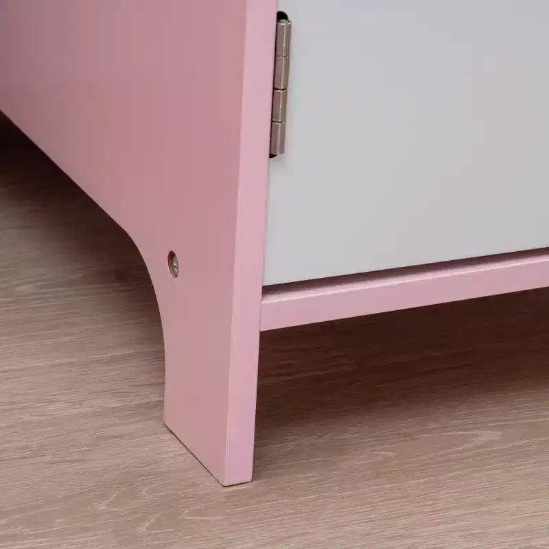 Etokfoks Kinder-Schreibtisch- und Stuhlset mit Whiteboard, großem Aufbewahrungsschrank und Organizer für Kunst und Studium, 90 x 45 x 85 cm, Pink