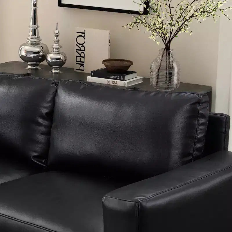 GDFStudio Darcy 104 Modernes 5-Sitzer Ecksofa aus Kunstleder mit Ottomane