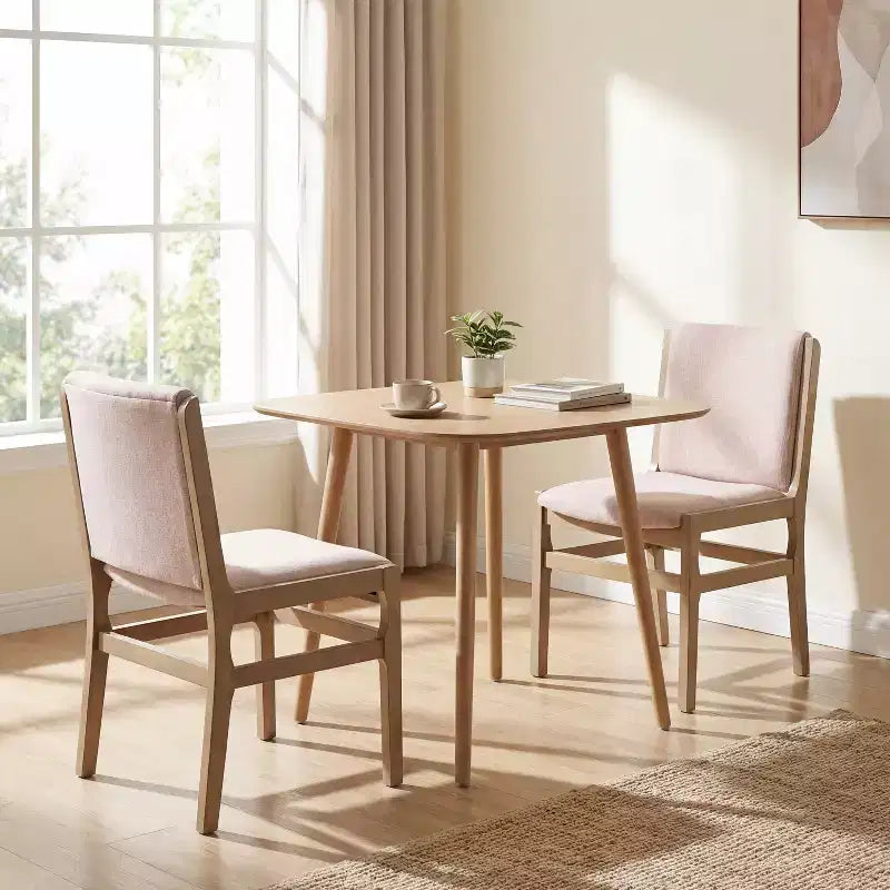 Christopher Knight Home Zephyr 3-teiliges modernes Esszimmer-Set aus Kautschukholz mit Polsterung